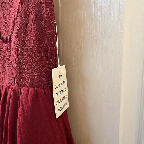 Joyfolie Mia Joy Lacy Petticoat Dress in Burgundy Girls Size 7 - Picture 6 of 16
